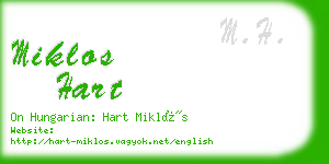 miklos hart business card